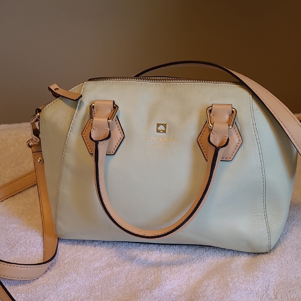 Kate Spade Green Satchel with Gold Hardware